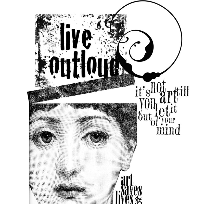 #2101 - Live Out Loud Face - Woman/Collage